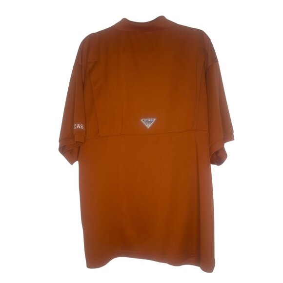 Columbia Texas Longhorns Polo Shirt Orange Mens 2XL‎ PFG Performance Fish Gear - Picture 4 of 12
